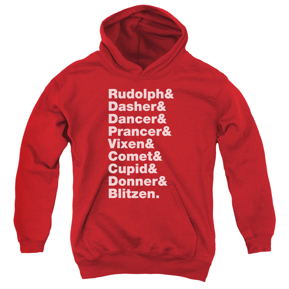Christmas Reindeer Roll Call Youth Hoodie