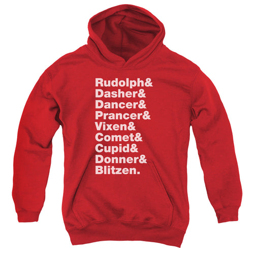 Christmas Reindeer Roll Call Youth Hoodie