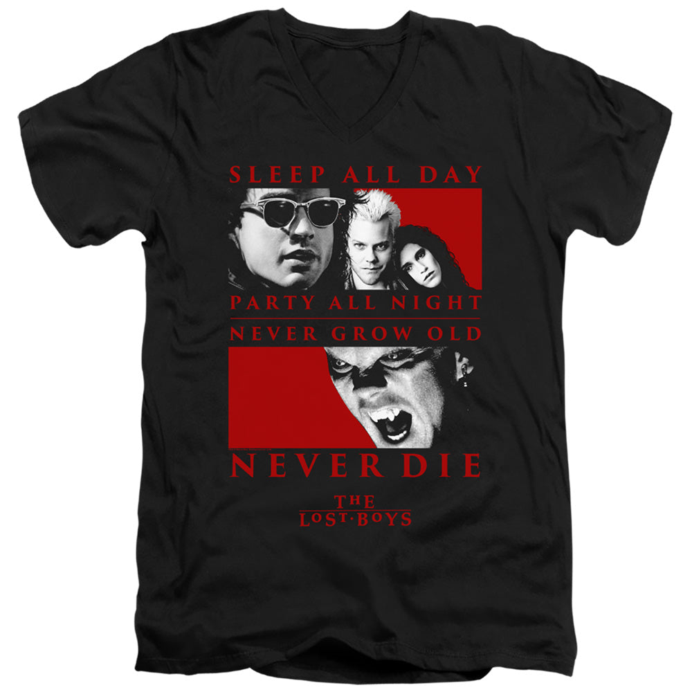 The Lost Boys Sleep All Day Party All Night V-Neck T-Shirt
