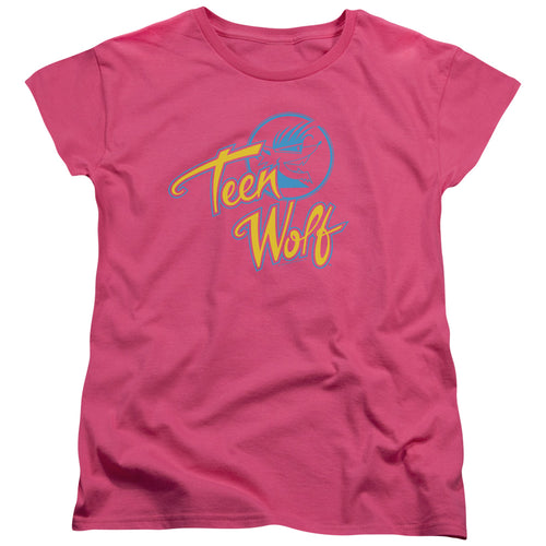 Teen Wolf Pink Logo Womens T-Shirt