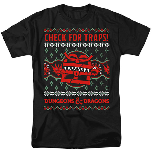 Dungeons & Dragons Check for Traps Ugly Christmas T-Shirt