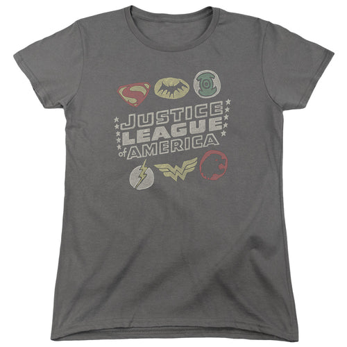 Justice League Symbols Womens T-Shirt