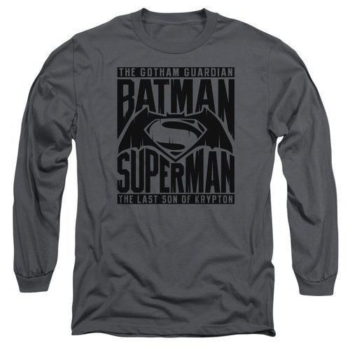 Batman v Superman Title Fight Long Sleeve T-Shirt