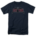 The Batman Vintage Bat Logo on Navy T-Shirt