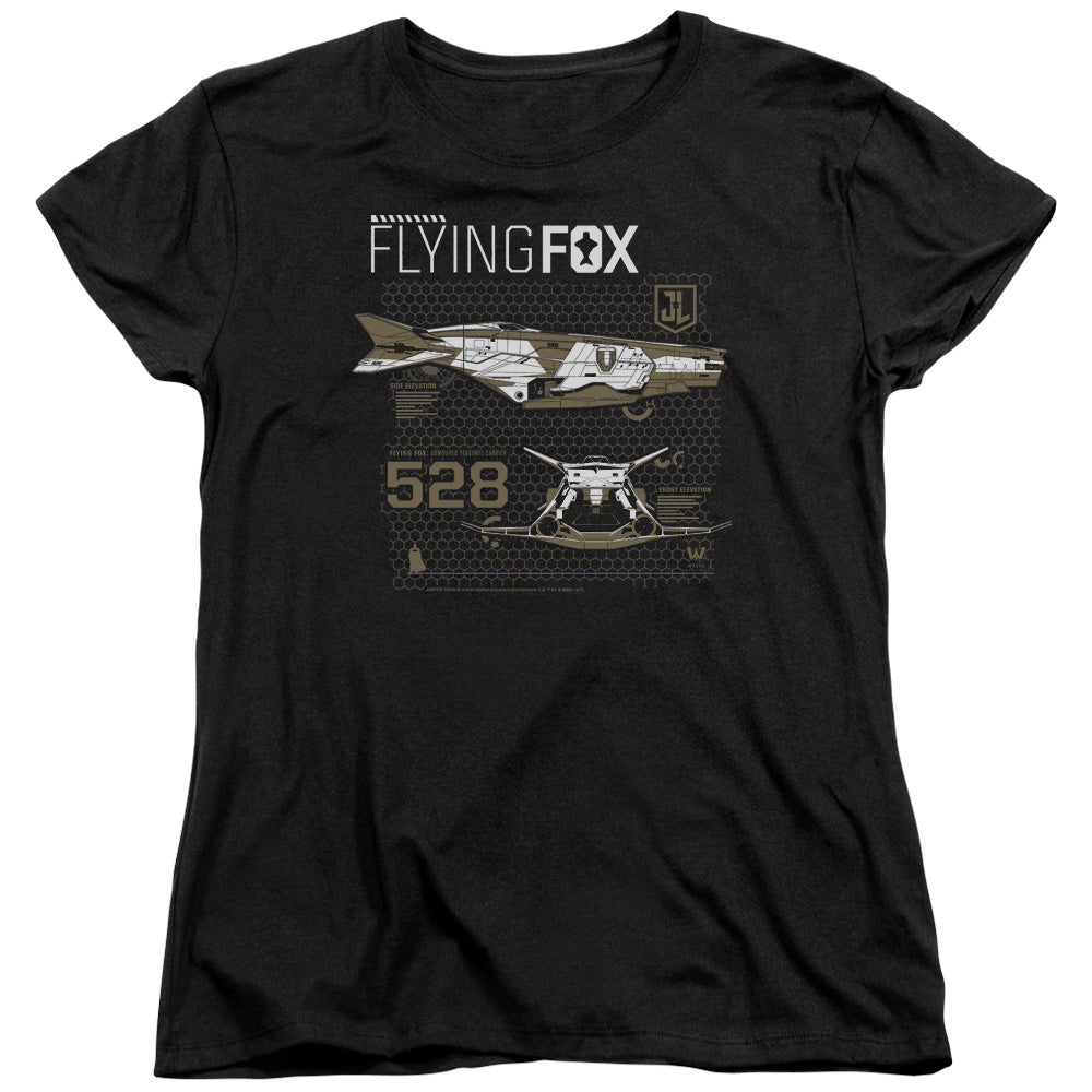 Justice League Flying Fox Womens T-Shirt