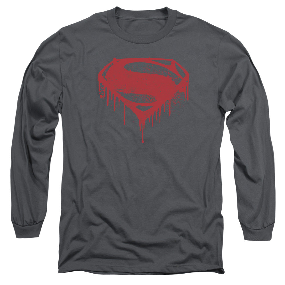 Batman v Superman Splattered Long Sleeve T-Shirt