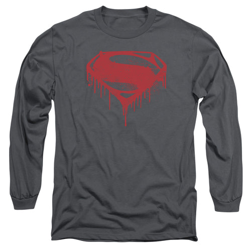 Batman v Superman Splattered Long Sleeve T-Shirt