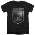 Justice League Shield Logo V-Neck T-Shirt