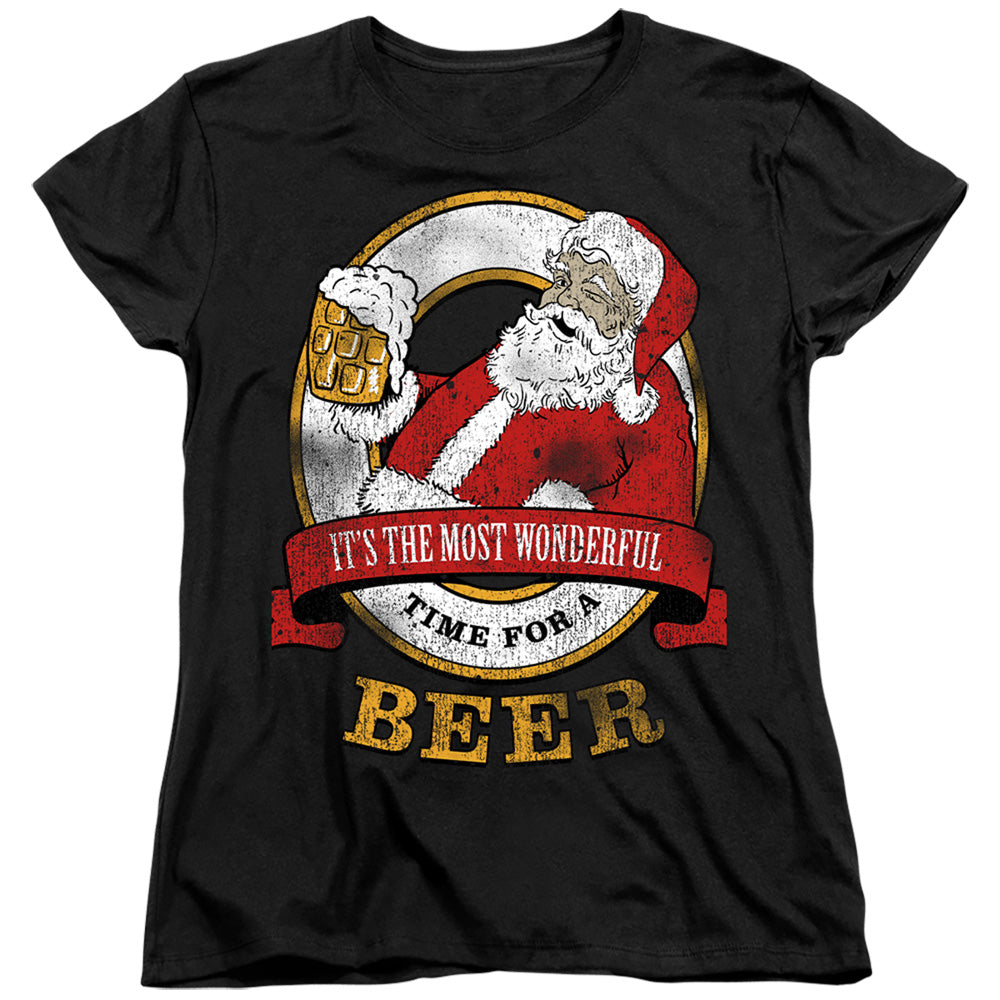 Christmas Most Wonderful Time for a Beer Womens T-Shirt