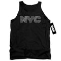 New York City Map Fill Black Tank Top