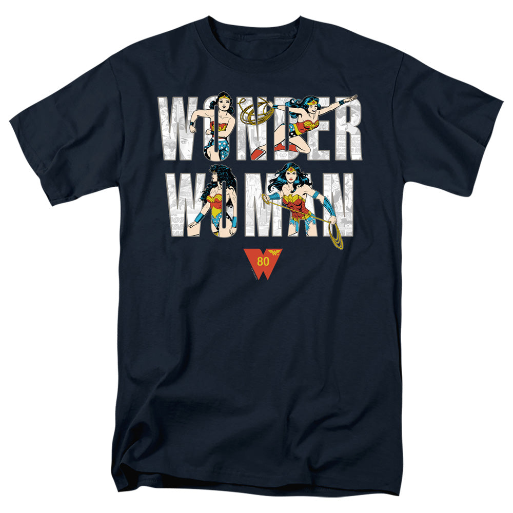 Wonder Woman WW 80th Illustrated Type T-Shirt