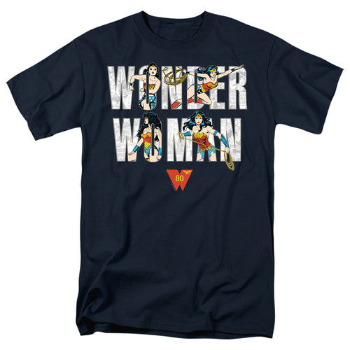 Wonder Woman WW 80th Illustrated Type T-Shirt