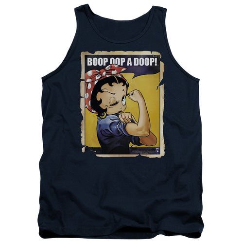 Betty Boop Power Navy Tank Top