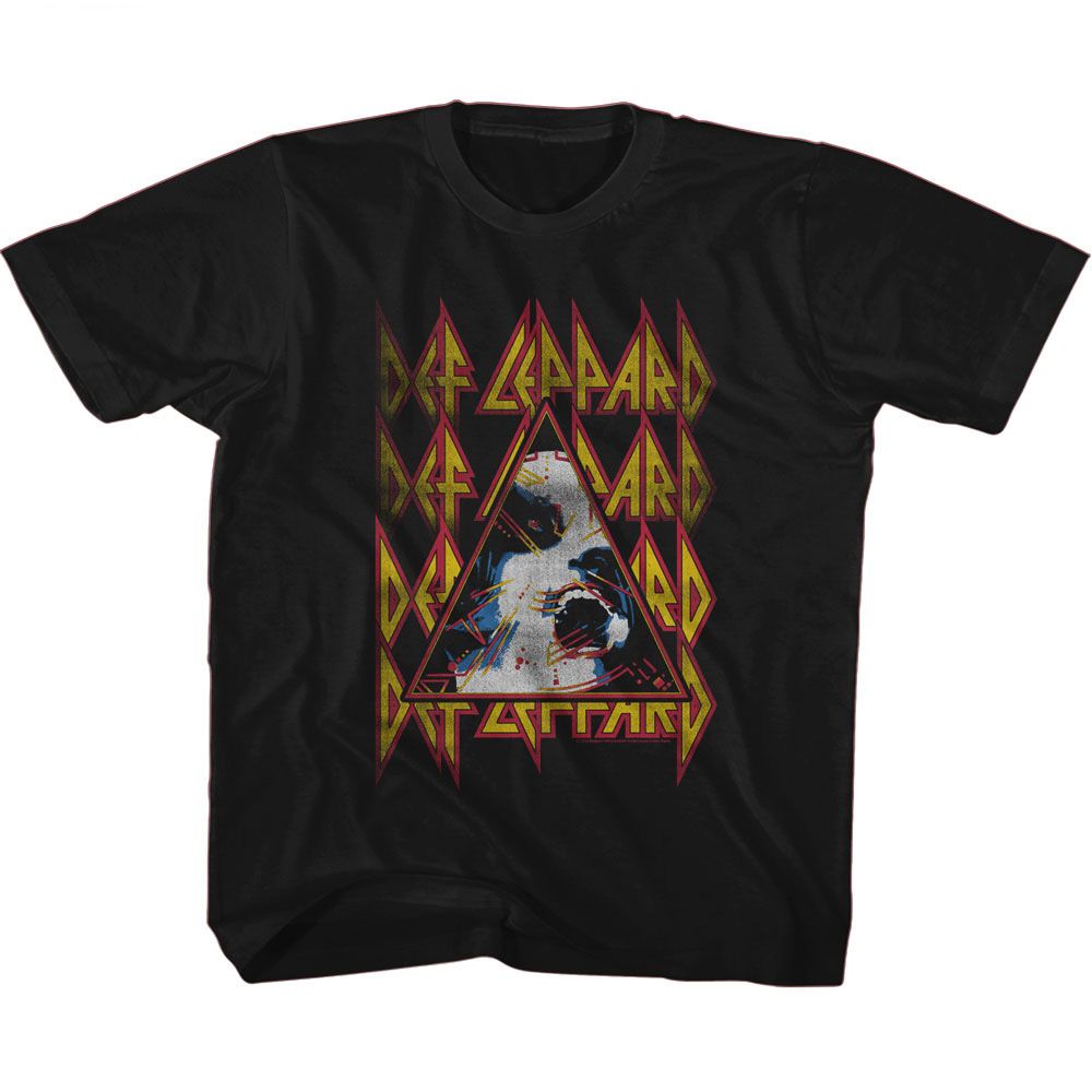 Def Leppard Hysteria Face and Logos Youth/Toddler T-Shirt