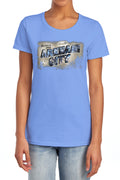 Batman Greetings From Arkham Womens T-Shirt
