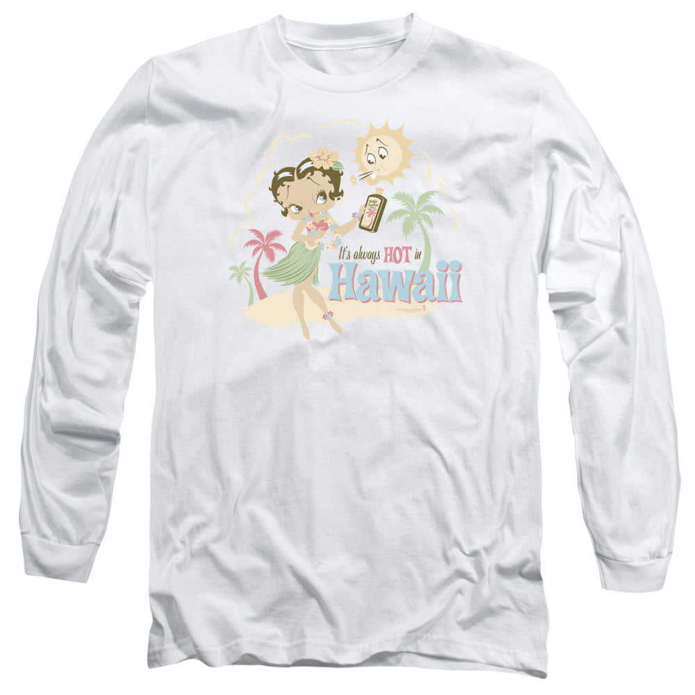 Betty Boop Hot in Hawaii Long Sleeve T-Shirt