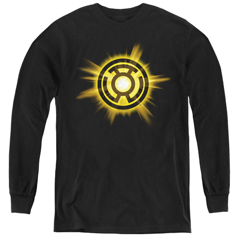 Green Lantern Yellow Glow Youth Long Sleeve T-Shirt