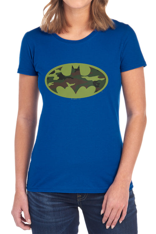 Batman Camo Logo Womens T-Shirt
