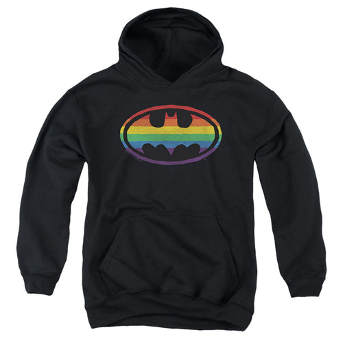 Batman Rainbow Logo Youth Hoodie