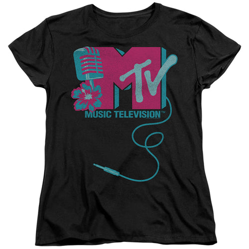MTV Microphone Logo Womens T-Shirt