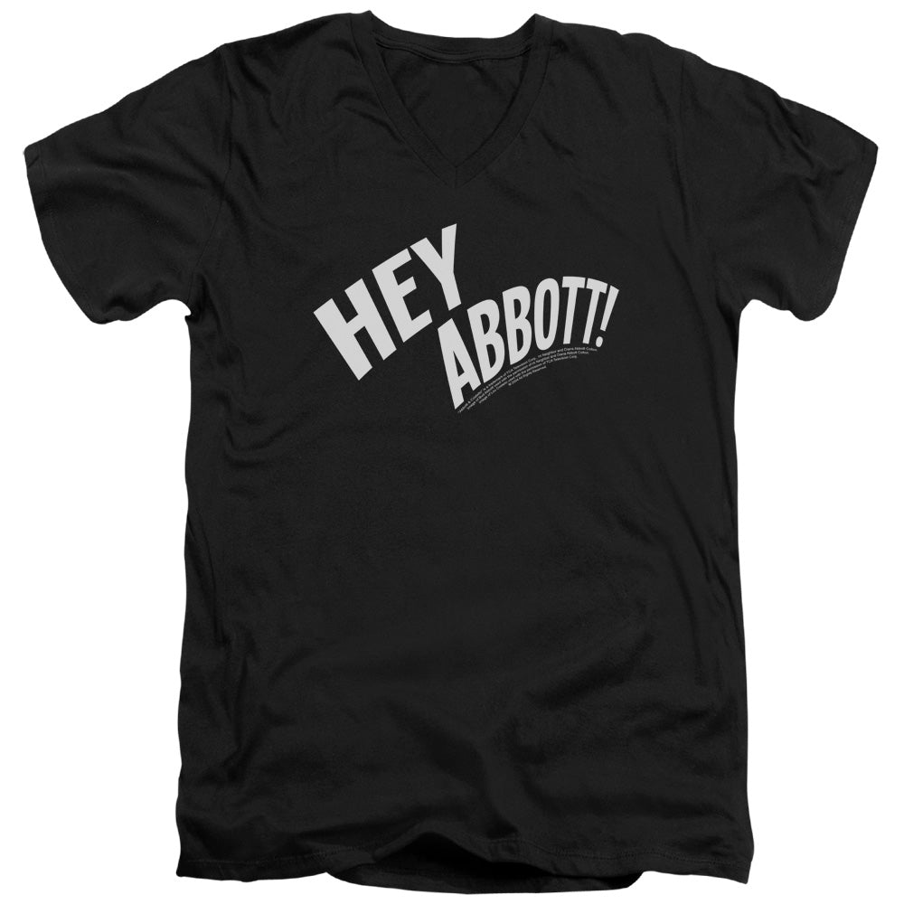 Abbott and Costello Hey Abbott V-Neck T-Shirt