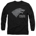Game of Thrones Startk Winter Is Coming On Black Long Sleeve T-Shirt