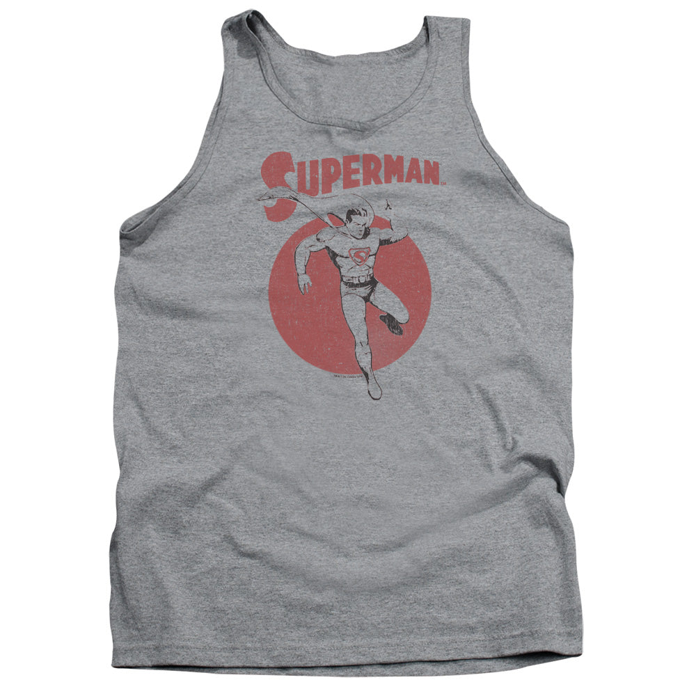 Superman Vintage Sphere Athletic Heather Tank Top