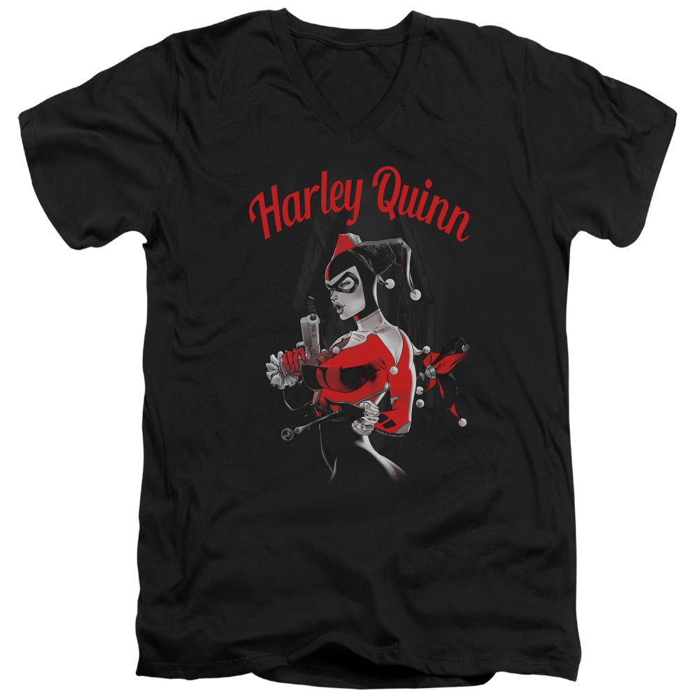 Batman Spring Gun V-Neck T-Shirt