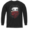 Betty Boop Bandana & Roses Youth Long Sleeve T-Shirt
