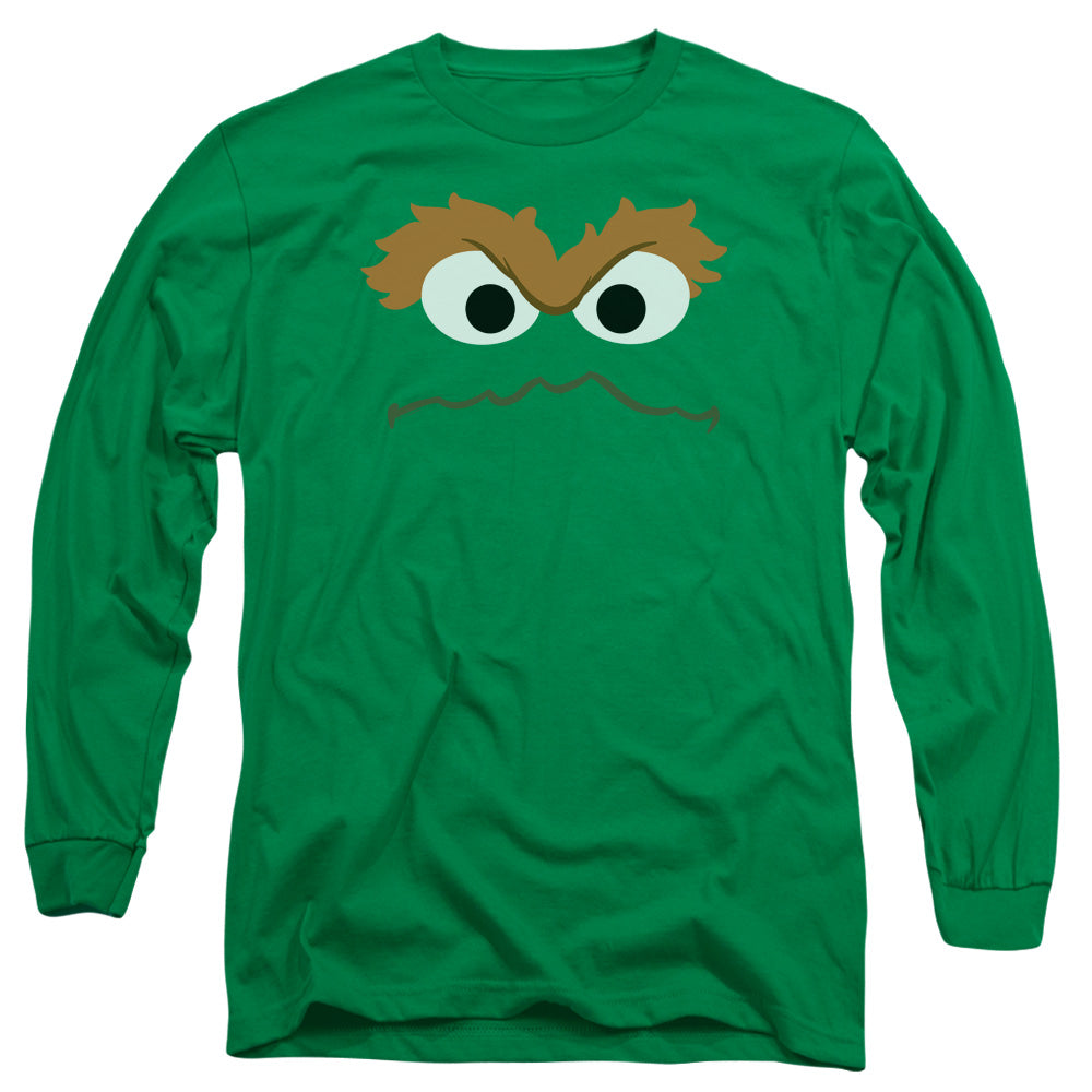 Sesame Street Oscar the Grouch Face Long Sleeve T-Shirt