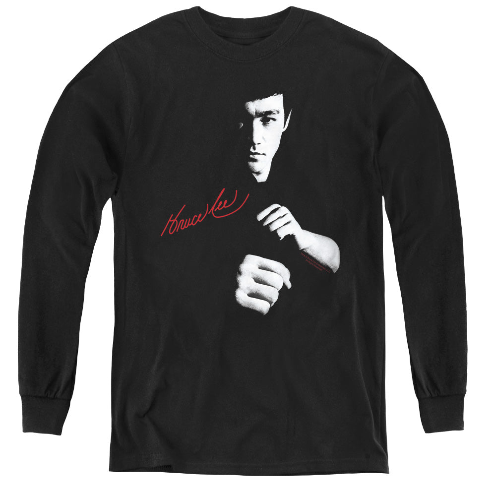 Bruce Lee The Dragon Awaits Youth Long Sleeve T-Shirt