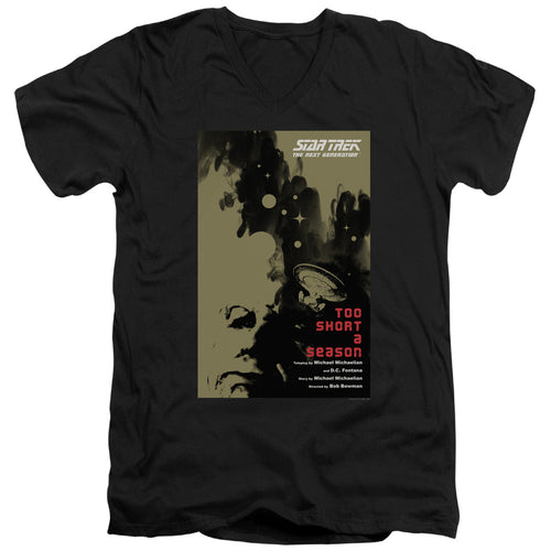 Star Trek Too Short a Season Black V-Neck T-Shirt