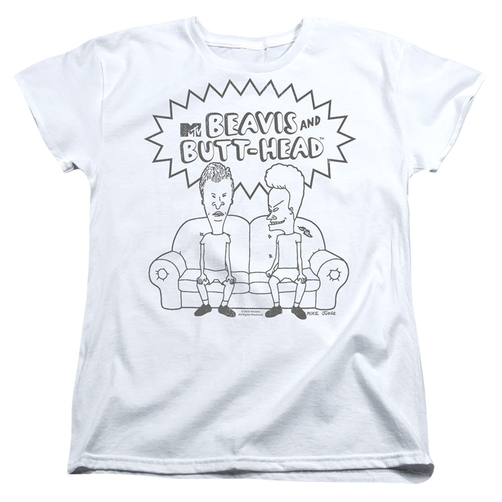 Beavis and Butthead Couch Logo Womens T-Shirt