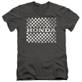 Honda Checkers Logo V-Neck T-Shirt
