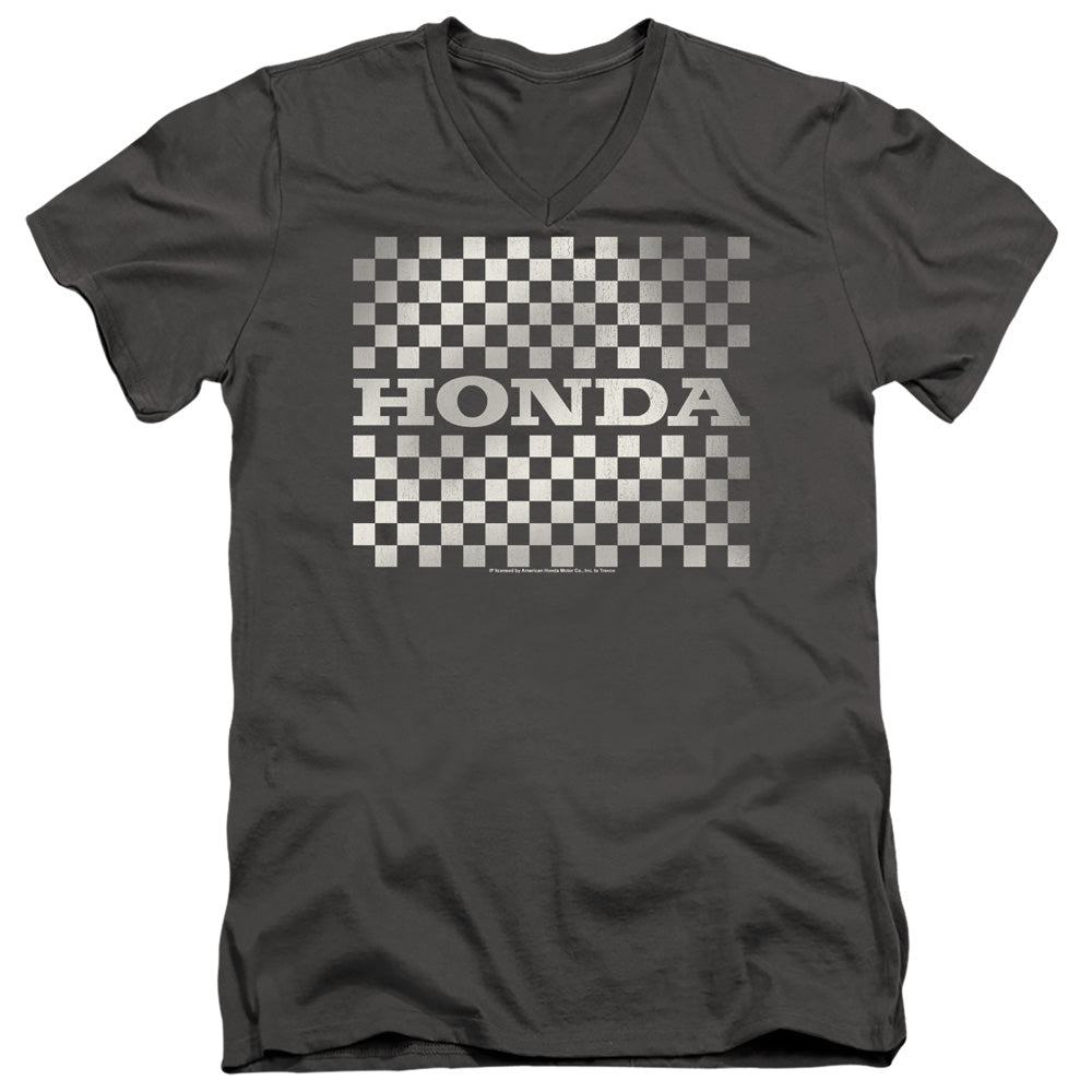 Honda Checkers Logo V-Neck T-Shirt