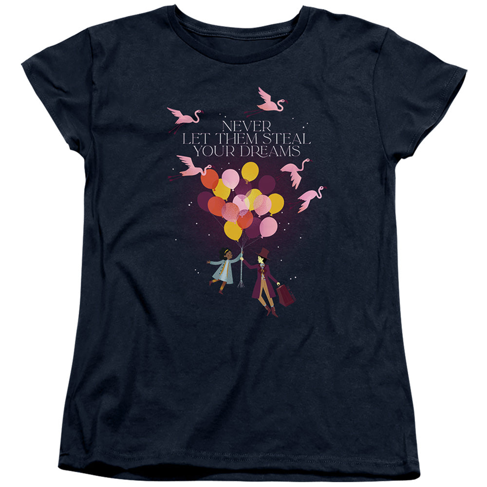 Wonka Never Let Them Steal Your Dreams Womens T-Shirt