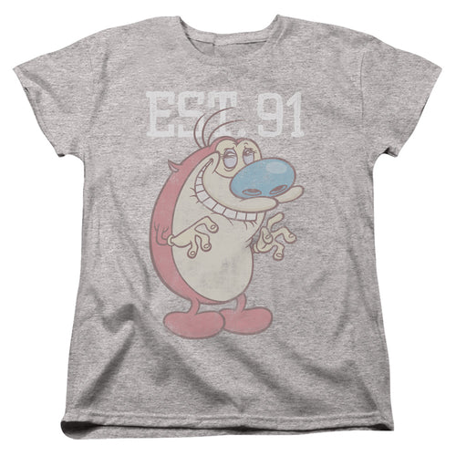 Ren and Stimpy Stimpy Est. 91 Womens T-Shirt