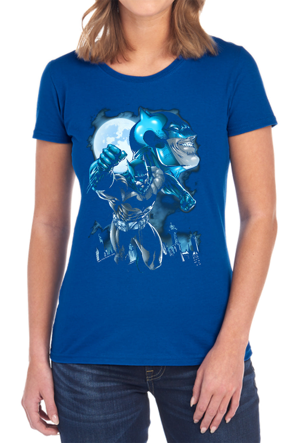 Batman Moonlight Bat Womens T-Shirt