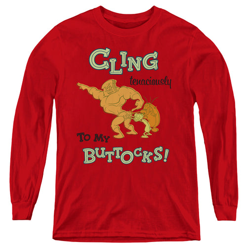 Ren and Stimpy Cling Tenaciously to My Buttocks Youth Long Sleeve T-Shirt