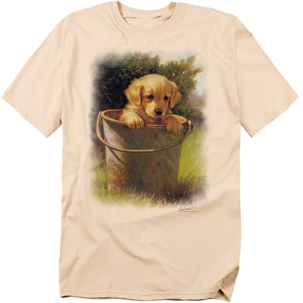 Wild Wings Bucket Baby Golden Retriever Puppy T-Shirt