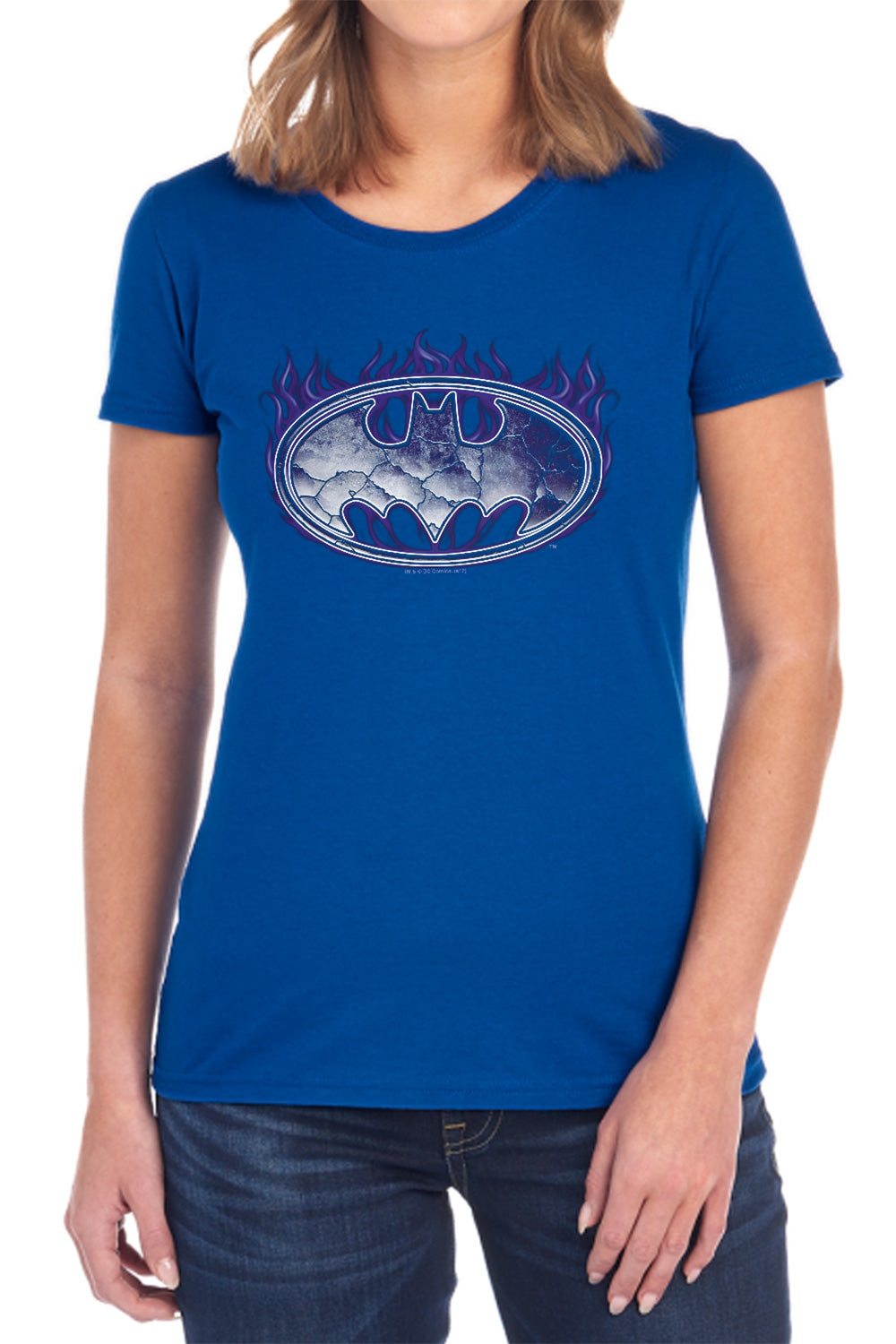 Batman Cracked Shield Womens T-Shirt