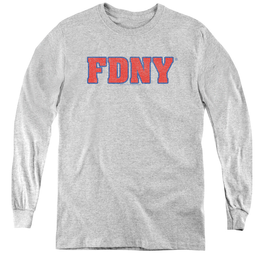 New York City Fdny Athletic Heather Youth Long Sleeve T-Shirt