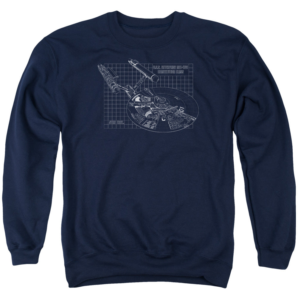 Star Trek Enterprise Blueprint Crewneck Sweatshirt