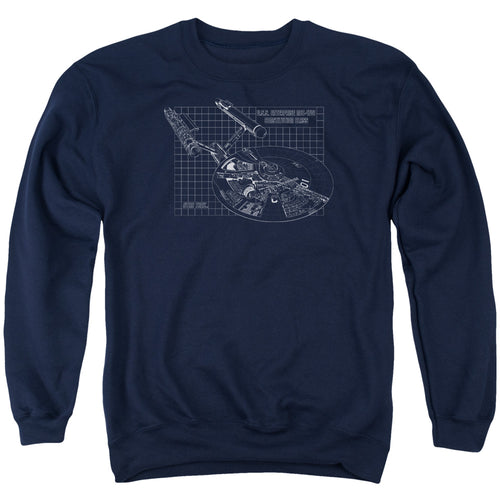 Star Trek Enterprise Blueprint Crewneck Sweatshirt