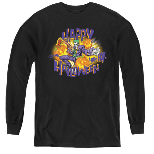 Batman Ha Ha Halloween Youth Long Sleeve T-Shirt