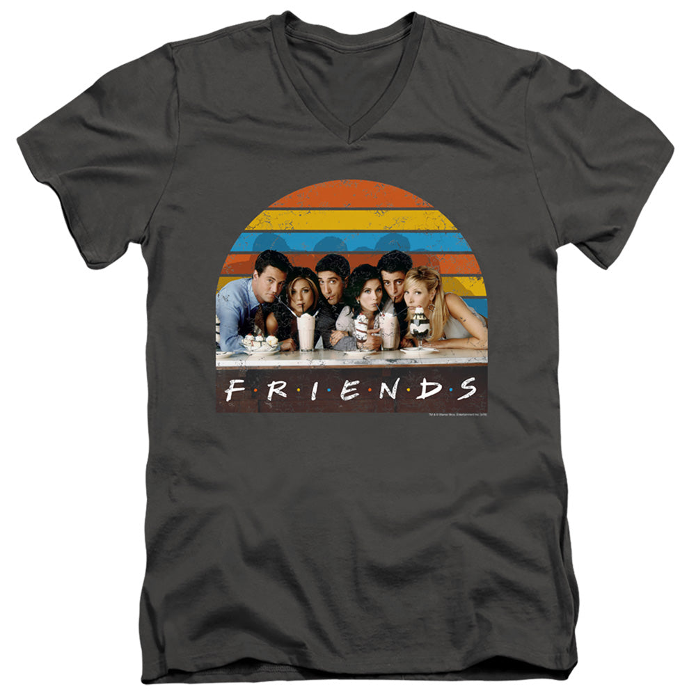 Friends Soda Fountain V-Neck T-Shirt