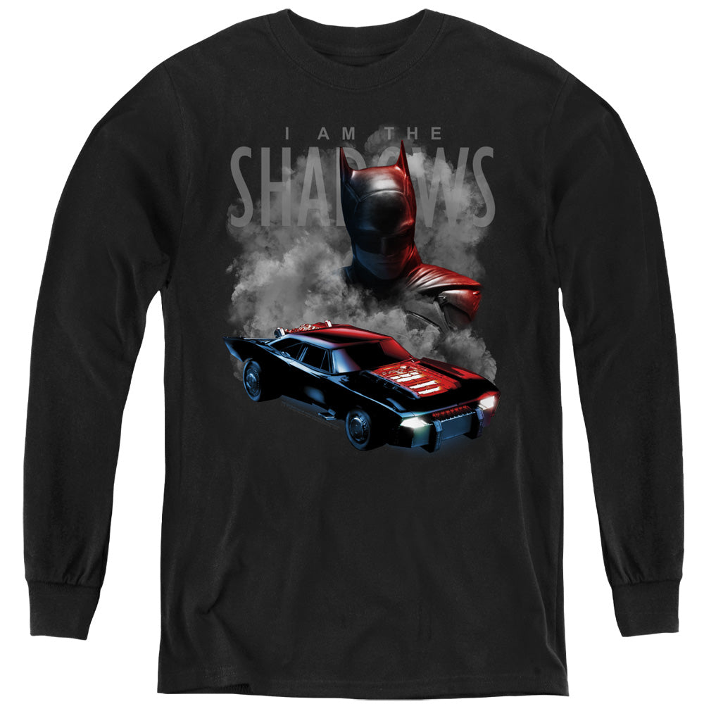 The Batman Batman and Batmobile Youth Long Sleeve T-Shirt