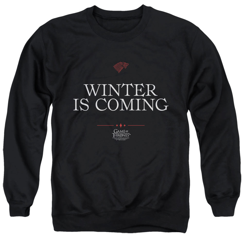 Game of Thrones Winter Is Coming Text Crewneck Sweatshirt