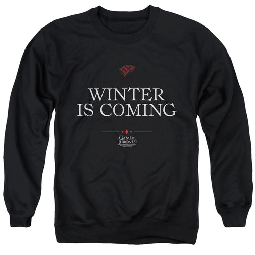 Game of Thrones Winter Is Coming Text Crewneck Sweatshirt