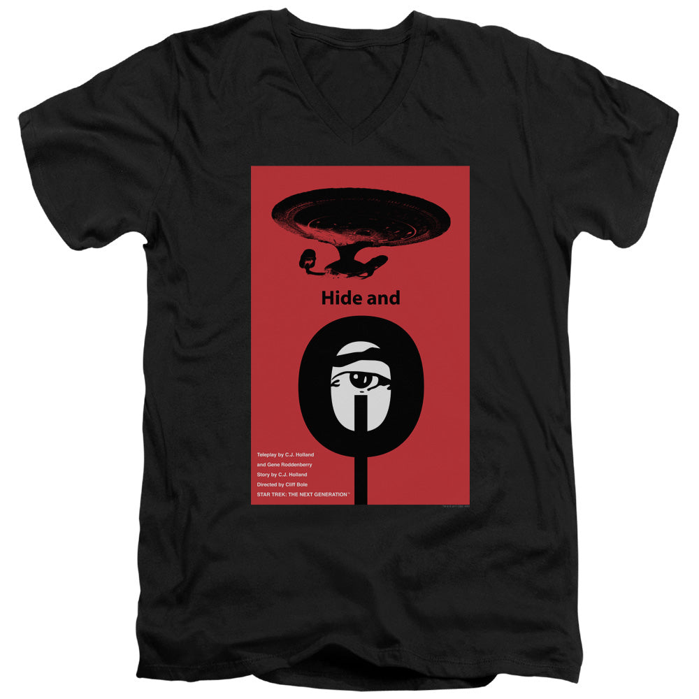 Star Trek Hide and Q Black V-Neck T-Shirt
